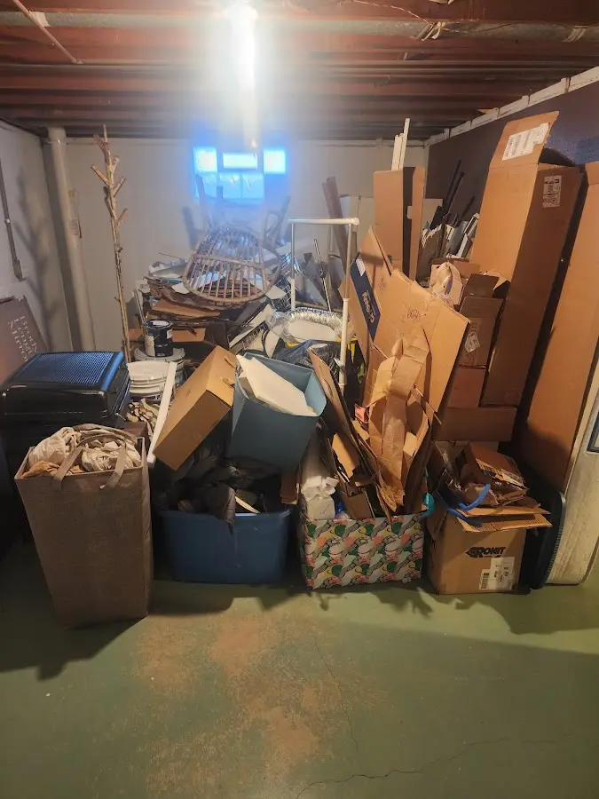 Roll-off dumpster container at job site for Yard Waste Dumpster Rental in North Ridgeville